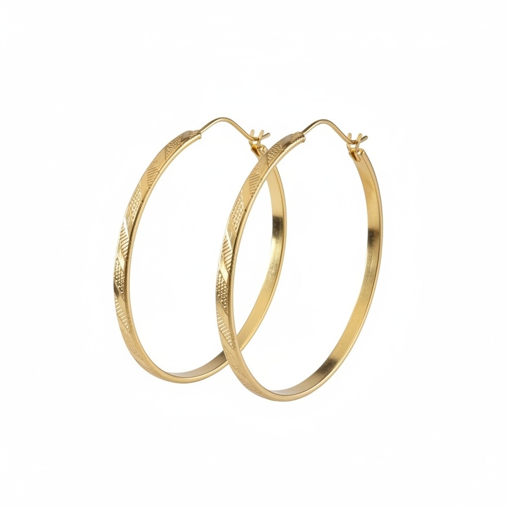Stainless Steel Gold Hoop Earrings